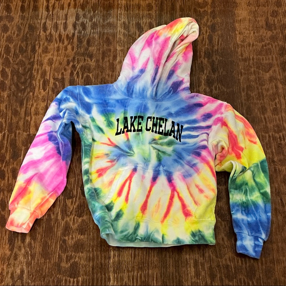 Lake Chelan Tie-Dye Kids Hoodie